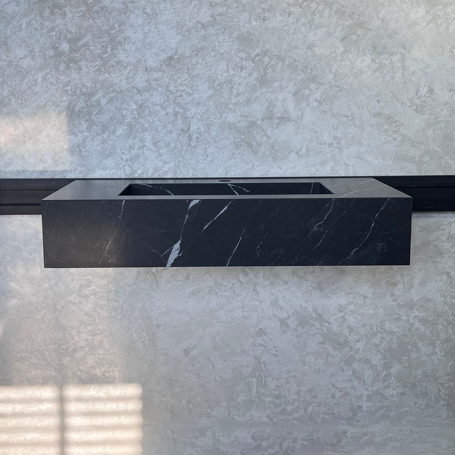 Nero Marquina Handcrafted Matte Black Engineered Stone Kitchen Sink