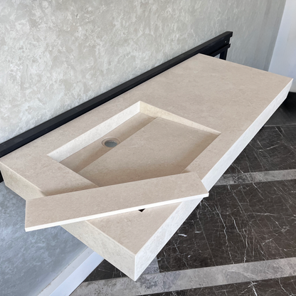 Handcrafted High Performance Engineered Porcelain Bathroom Sink Chianca Di Ostuni