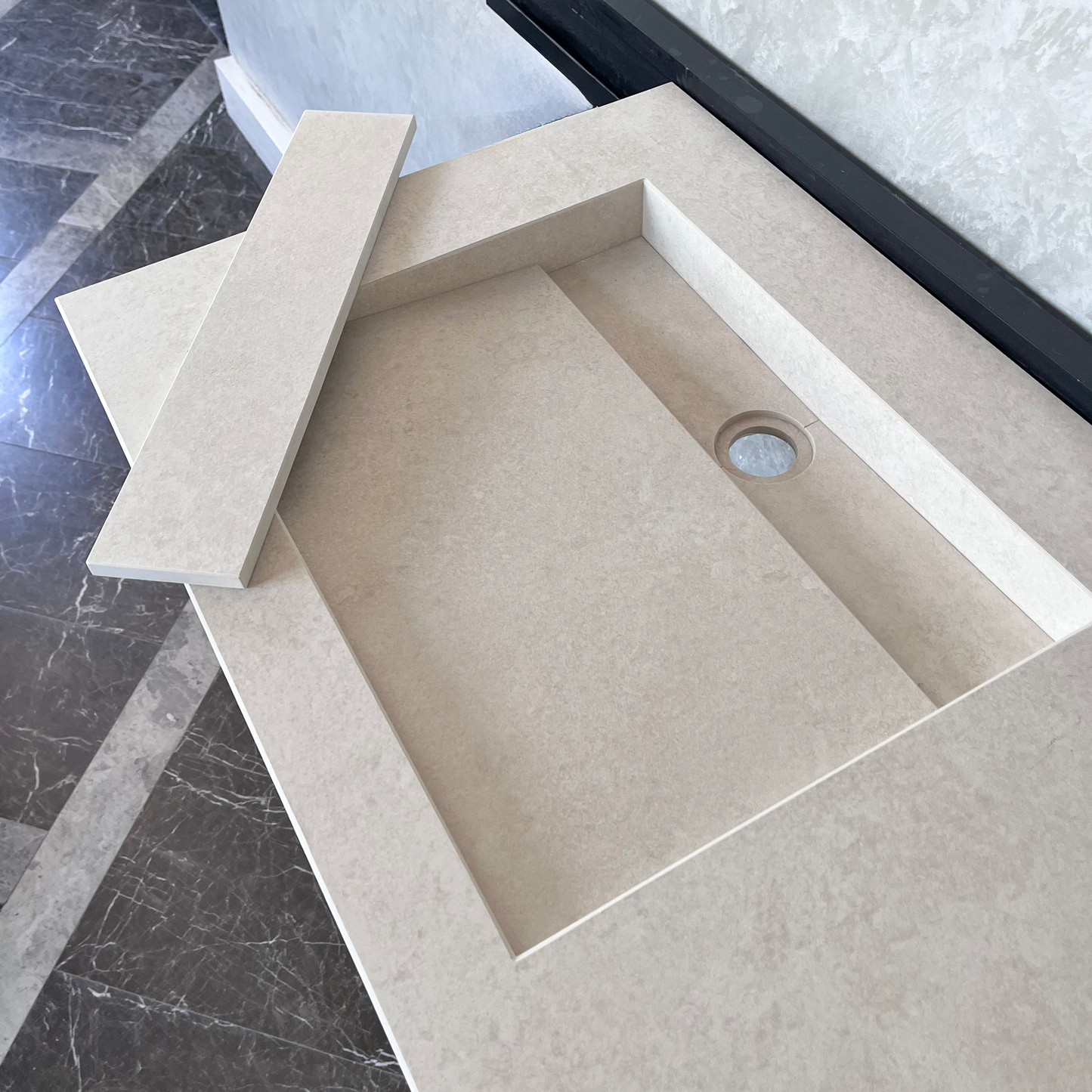 Handcrafted High Performance Engineered Porcelain Bathroom Sink Chianca Di Ostuni