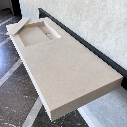 Handcrafted High Performance Engineered Porcelain Bathroom Sink Chianca Di Ostuni