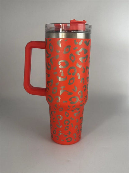 40oz Cheetah Leopard Laser Etched Stainless Tumbler