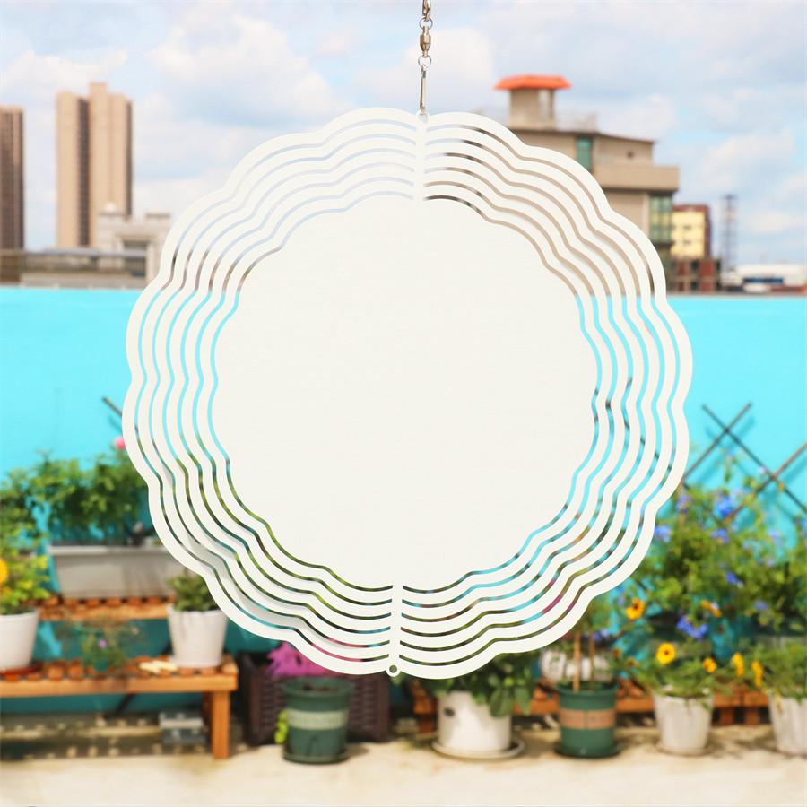 Double Sides DIY Designs Heat Transfer Printing 10 Inch Sublimation Blank Aluminum Metal Wind Spinner
