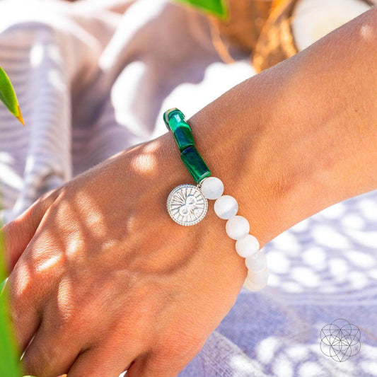 Infinite Triumph - Malachite & Selenite Success Bracelet