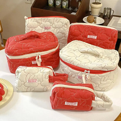Ins Large Capacity Zipper Makeup Bags
