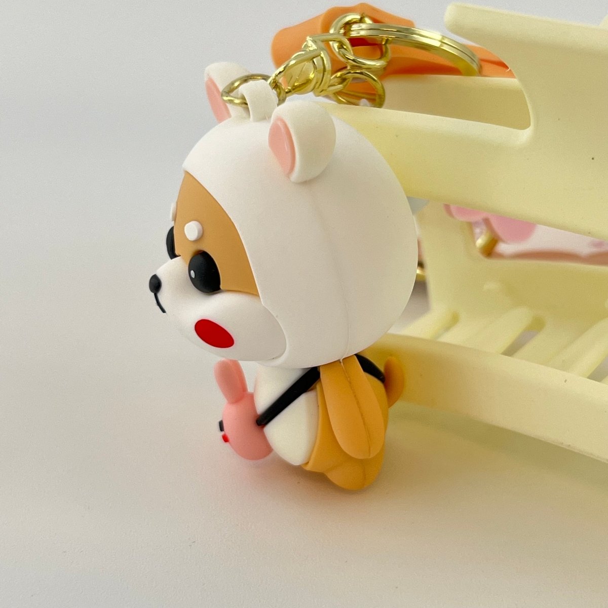Kawaii Bunny Shiba Inu Keychain for Keys and Cute Gift Giving