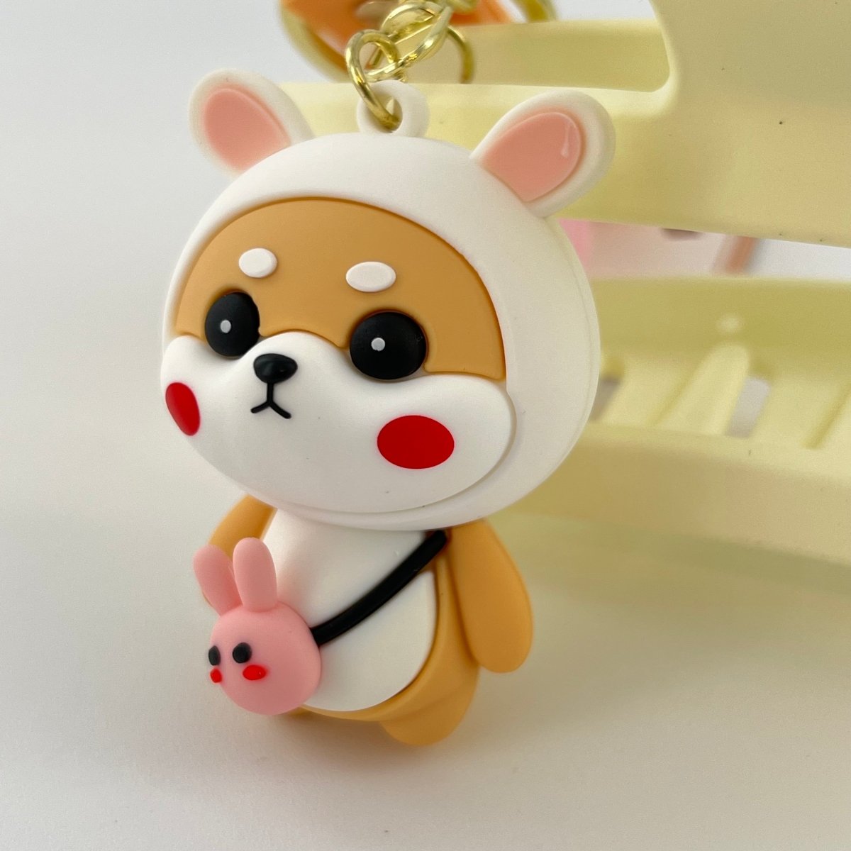 Kawaii Bunny Shiba Inu Keychain for Keys and Cute Gift Giving