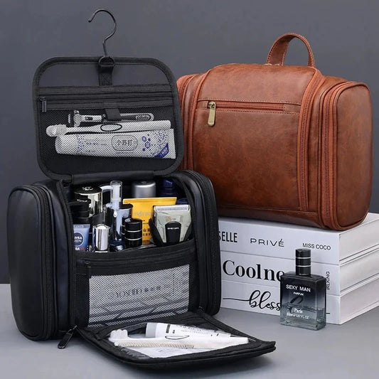 Large Capacity PU Leather Makeup Bag