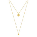 Layered North Star Bullet Necklace Recycled Bombshell Pendant Gold Plated