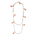 Long Cotton Tassel Necklace 25in Multiway Boho Layering Necklace Handmade India