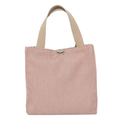 Lunch Bag Corduroy Canvas Lunch Box