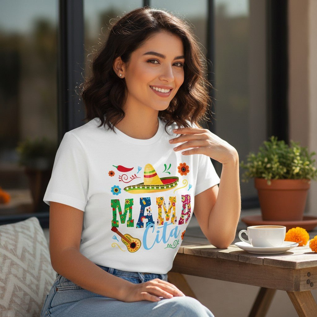 Mamacita T-Shirt 100% Cotton Mothers Day Gift Wife Fiesta Graphic Tee
