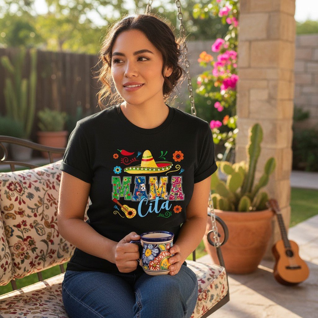Mamacita T-Shirt 100% Cotton Mothers Day Gift Wife Fiesta Graphic Tee