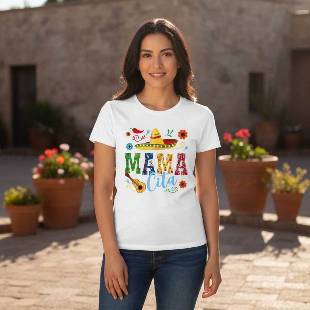 Mamacita T-Shirt 100% Cotton Mothers Day Gift Wife Fiesta Graphic Tee