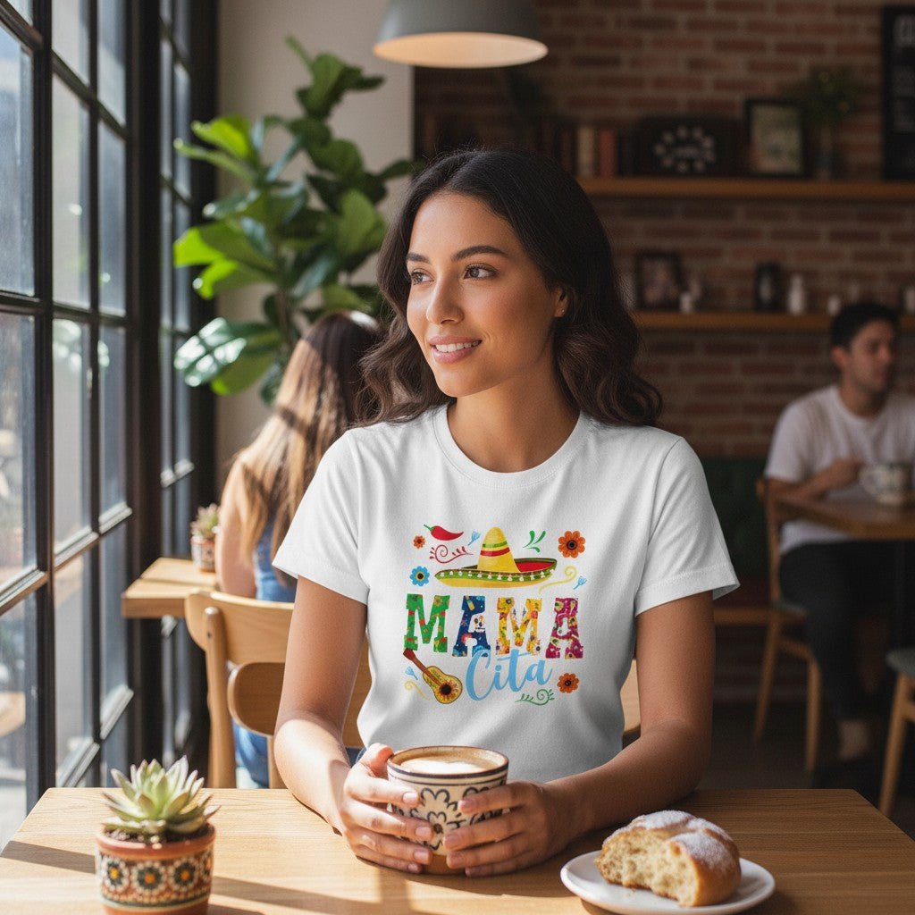 Mamacita T-Shirt 100% Cotton Mothers Day Gift Wife Fiesta Graphic Tee