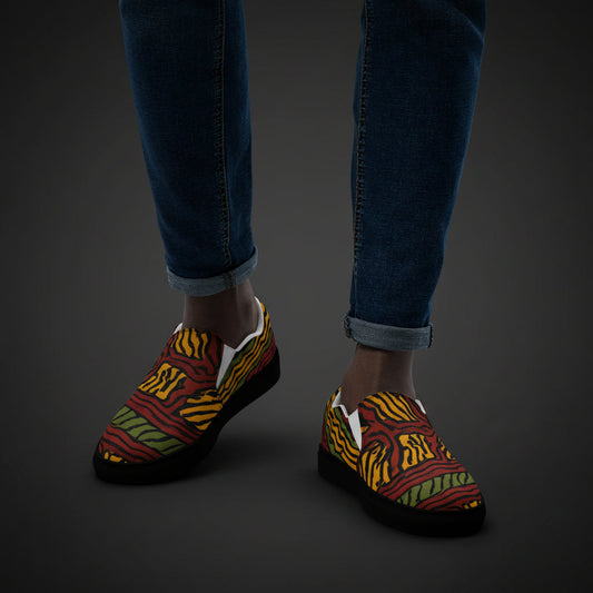 Tribal Slip-On Canvas Shoes for Men