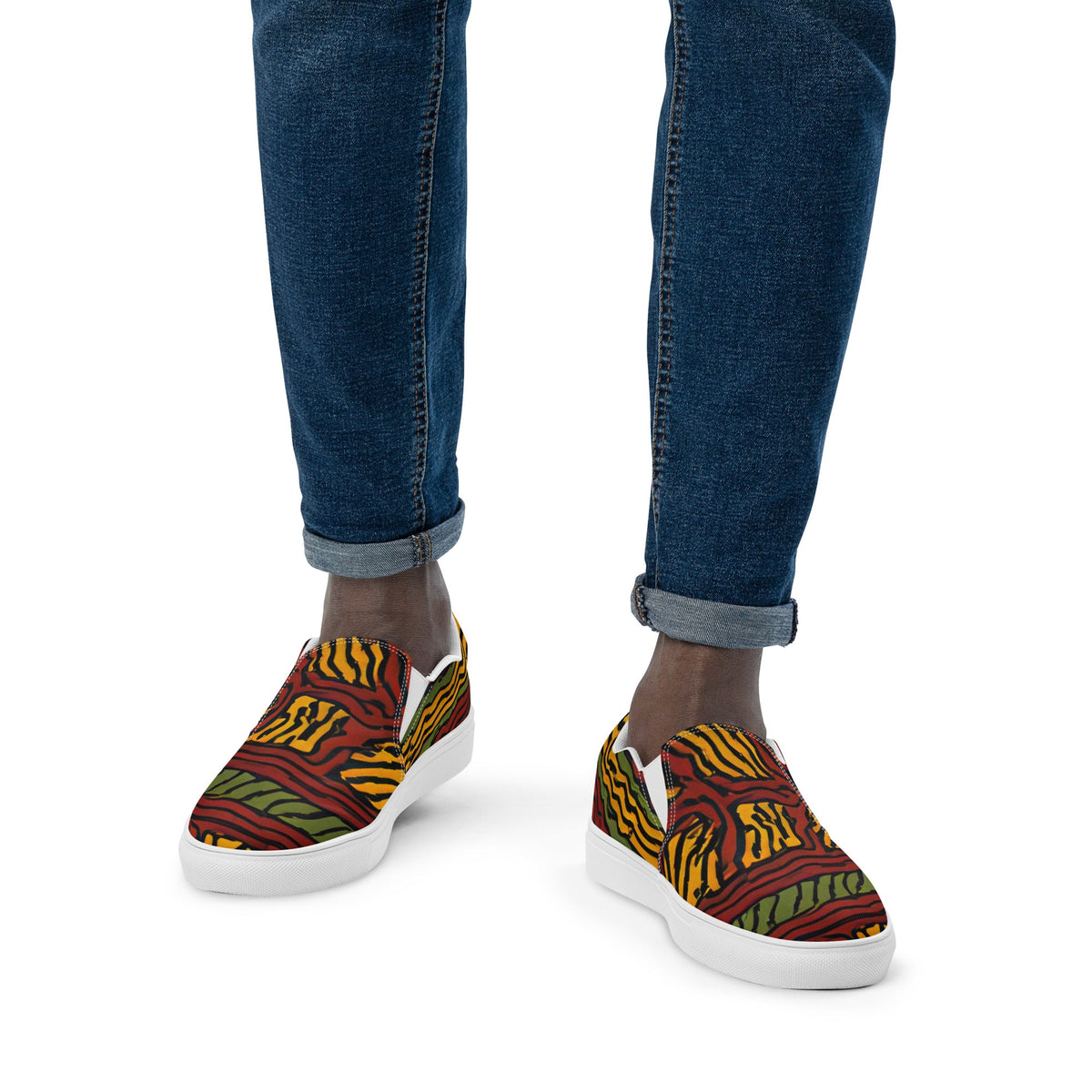 Tribal Slip-On Canvas Shoes for Men