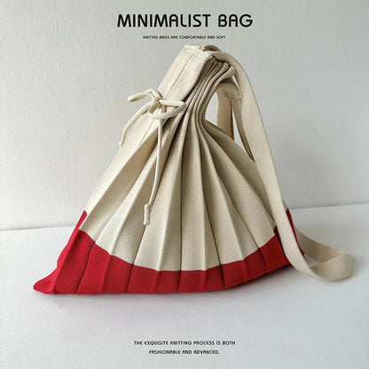 New Knitted Pleats Tote Bag