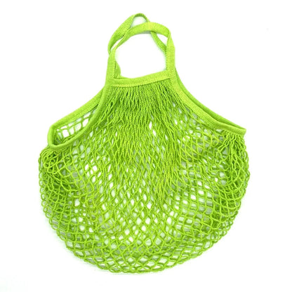 Organic Cotton Mesh Tote Bags Portable Net and String