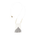 Porcupine Naibor Beaded Tassel Necklace 28in 24K Gold Glass Beads Boho