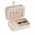 Portable Travel Jewelry Box Small PU Leather Organizer Case