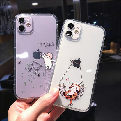 Cute Cat Painting iPhone Case