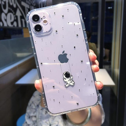 Cute Cartoon Astronaut Planet iPhone Case