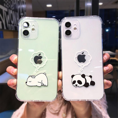 Creative Bear Panda Animal iPhone Case