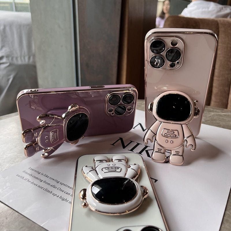 Electroplated Astronaut Folding iPhone Case