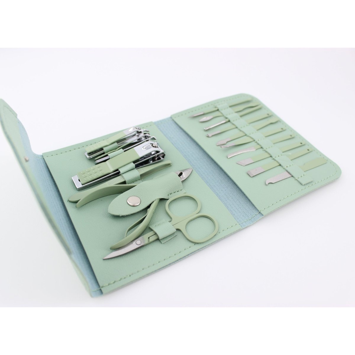 16 Piece Manicure Pedicure Set Carbon Steel Travel Grooming Kit