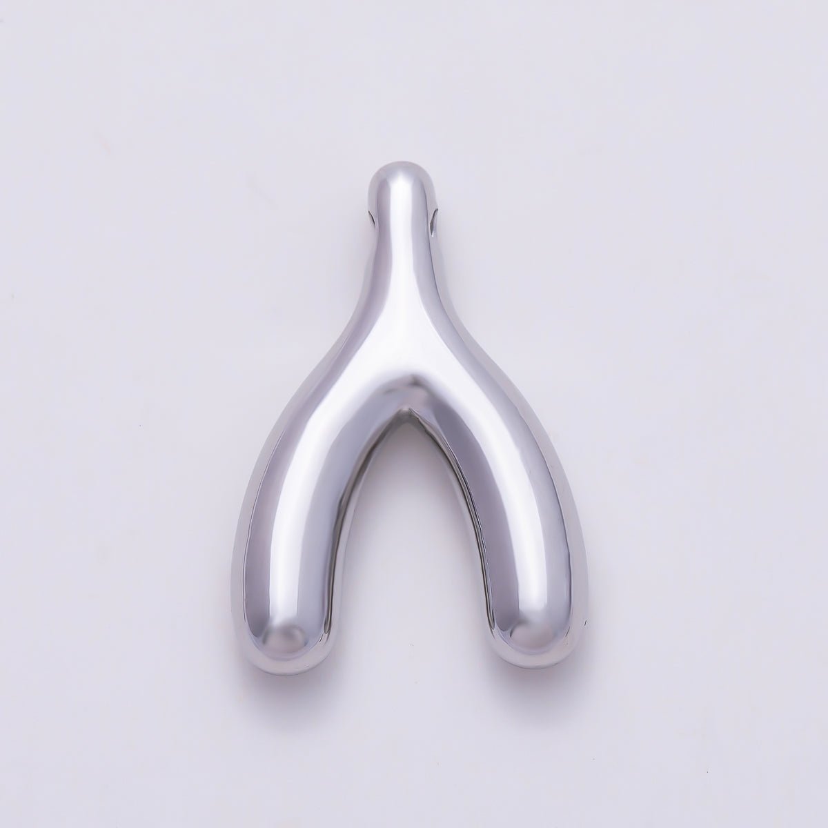 Stainless Steel PVD Gold 18mm Minimalist Lucky Wishbone Pendant in Gold & Silver | Charms-01582 Charms-01583