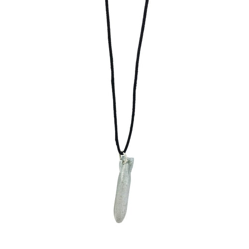 Recycled Bomb Pendant Necklace Upcycled Aluminum Peace Jewelry 1.9 In