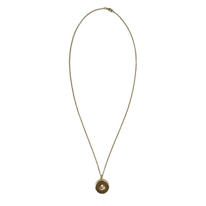 Shell Casing Pendant Necklace Recycled Brass Bullet Shell Gold Plated 12in Chain