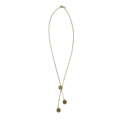 Recycled Bullet Cluster Necklace - 3 Polished Casings 11in Cambodian Handmade