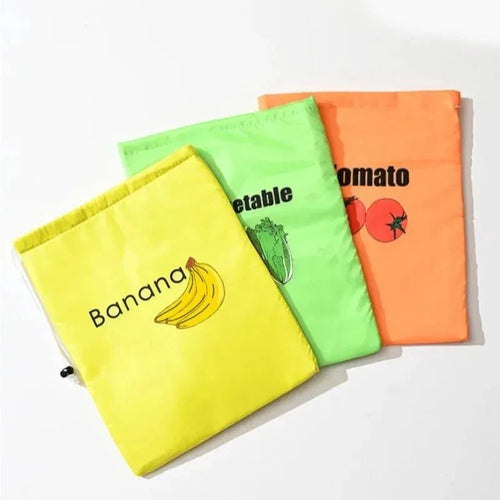 "Reusable Drawstring Produce Bags - Eco-Friendly Freshs Food Storage