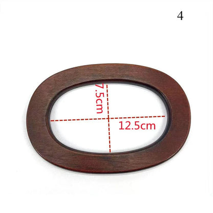 Round D-shaped Rectangle Wooden Bag Handles