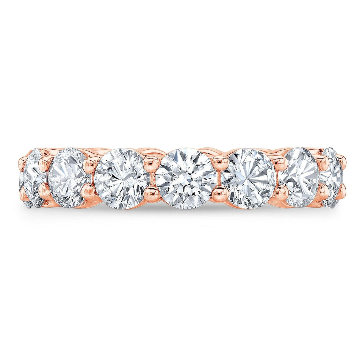 5.00 CTW Created Moissanite Eternity Band in 14k Gold Overlay – Round Cut Classic Ring