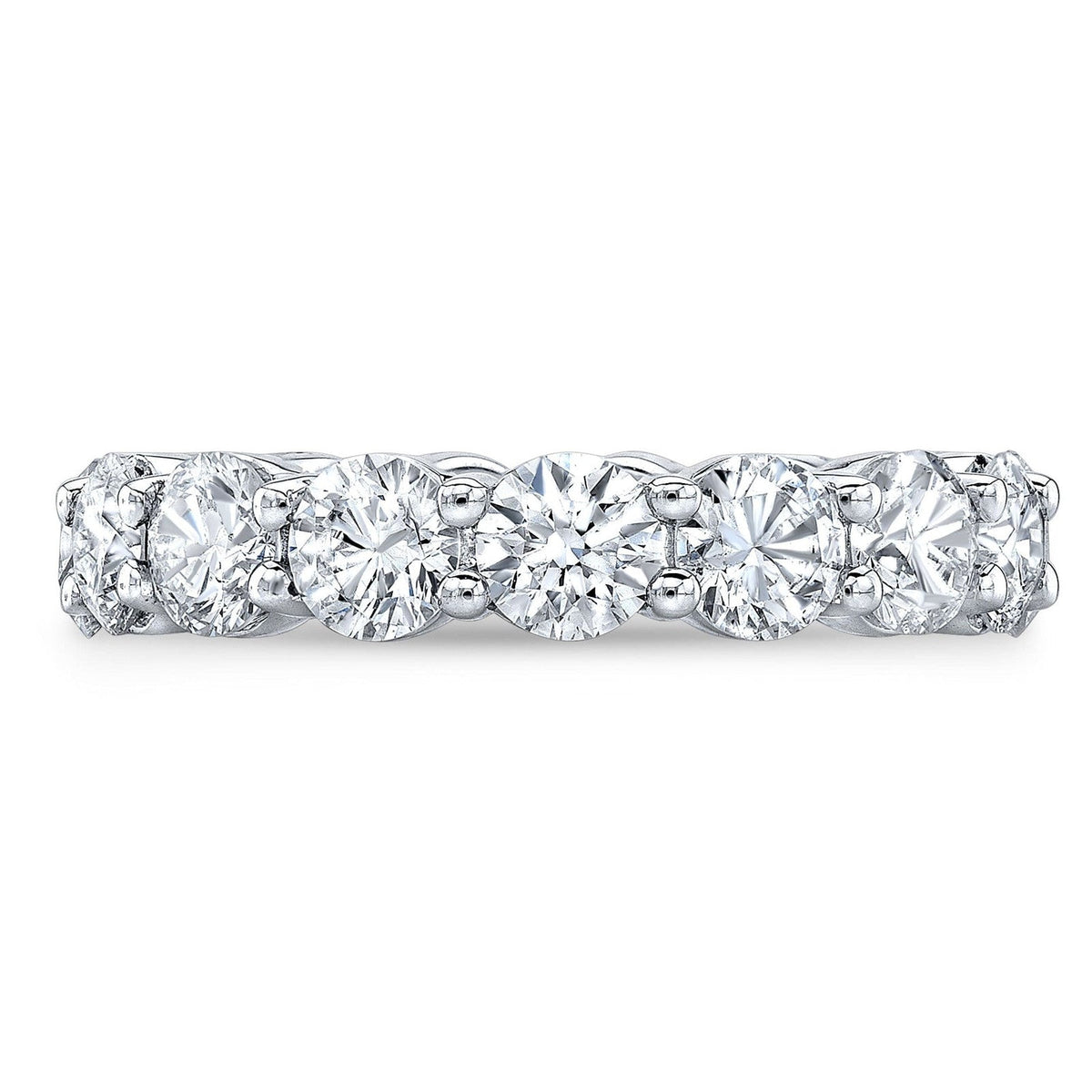 5.00 CTW Created Moissanite Eternity Band in 14k Gold Overlay – Round Cut Classic Ring