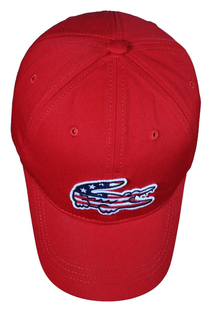 Lacoste Mens Big Croc USA Gabardine Cap