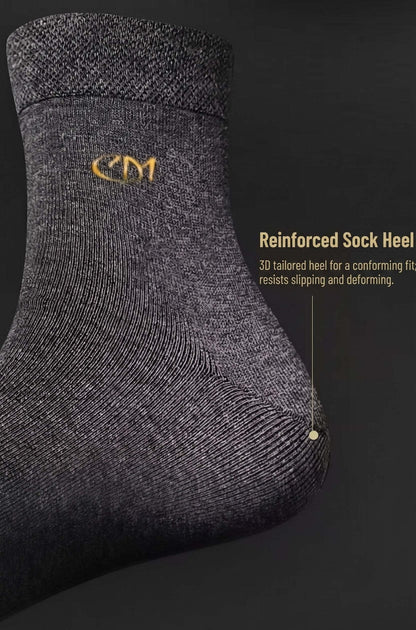 Seamless Toe Dress Socks, 5 Pairs Cotton Blend Unisex Size 7-12