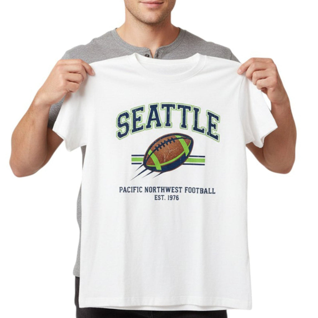 Seattle Football T-Shirt Pacific Northwest Est 1976 Retro Tee
