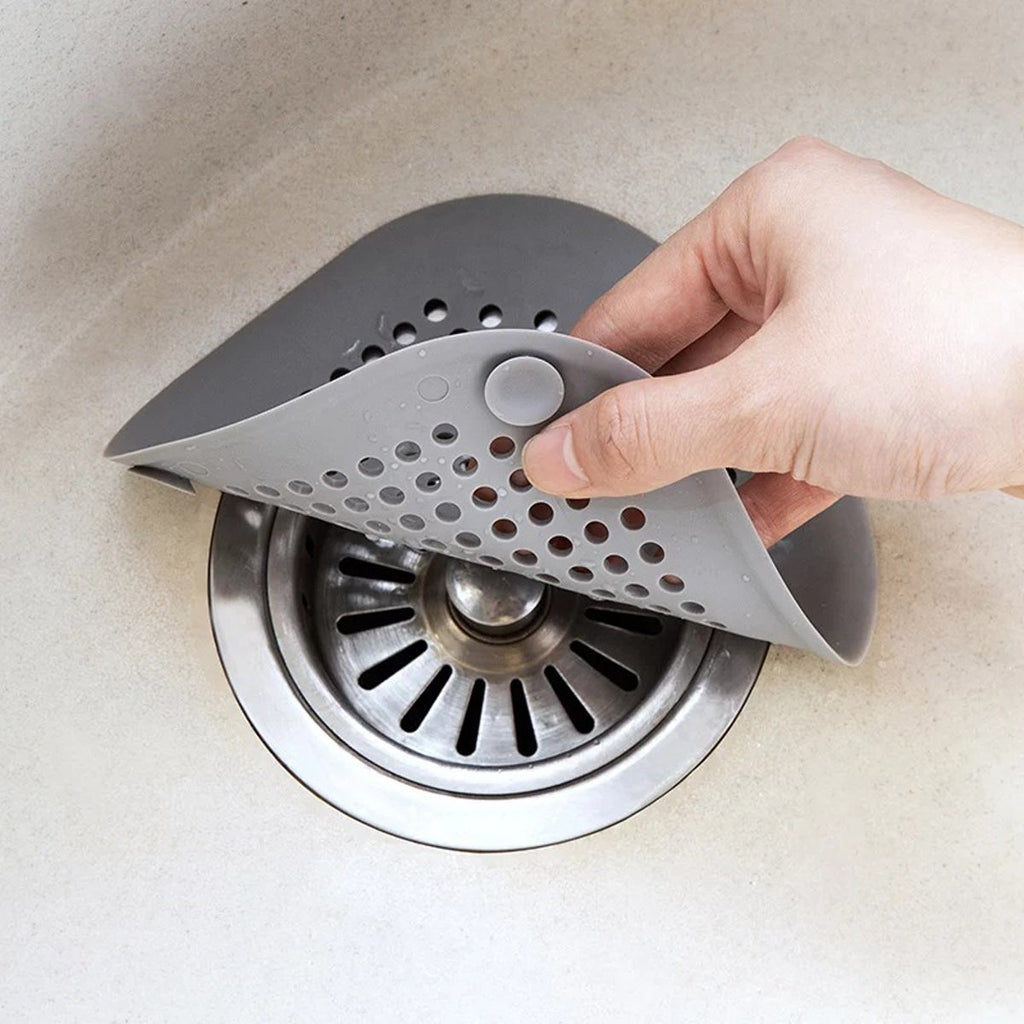 Silicone Drain Hair Catcher – Square Sink Strainer with Suction