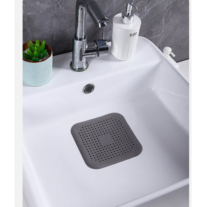Silicone Drain Hair Catcher – Square Sink Strainer with Suction