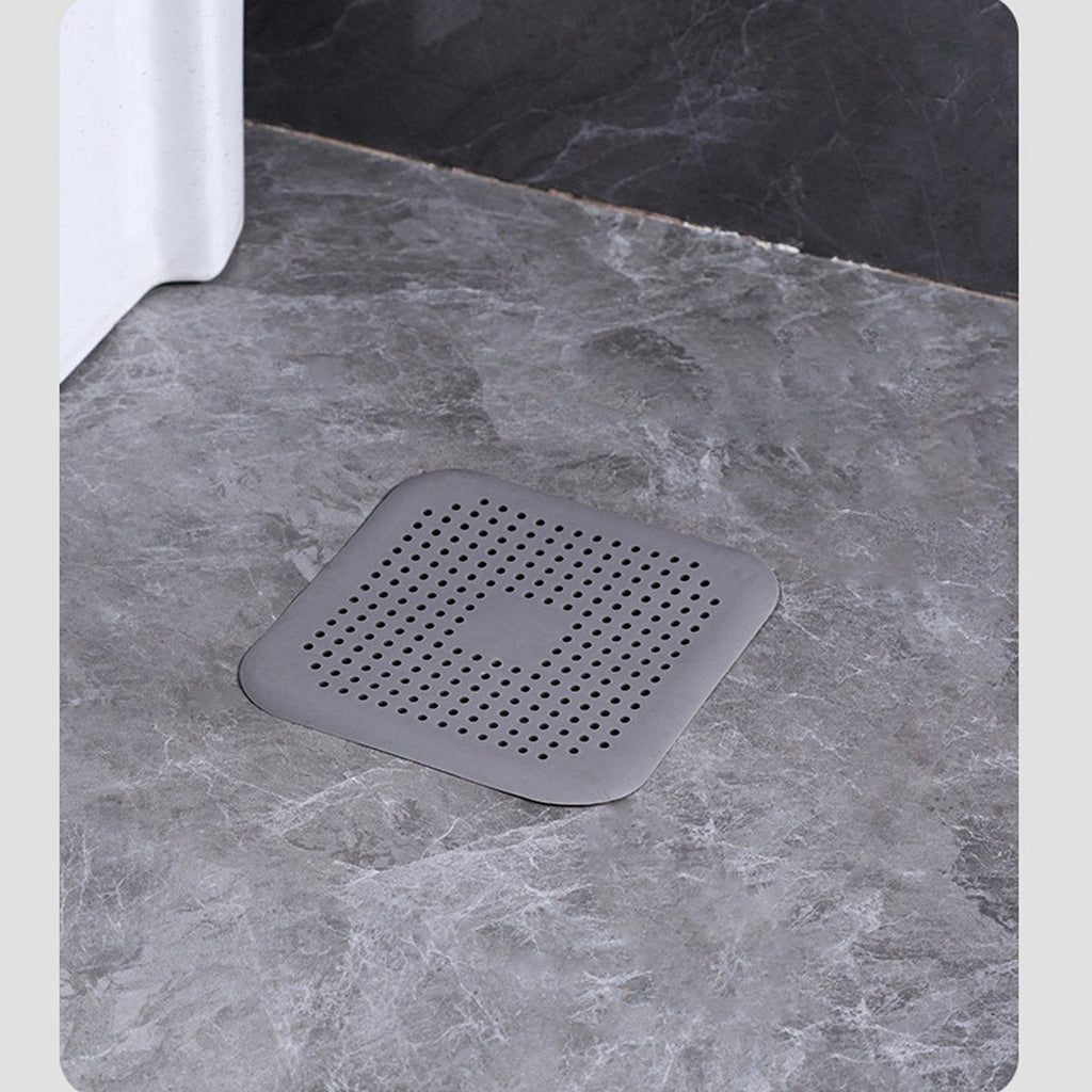 Silicone Drain Hair Catcher – Square Sink Strainer with Suction