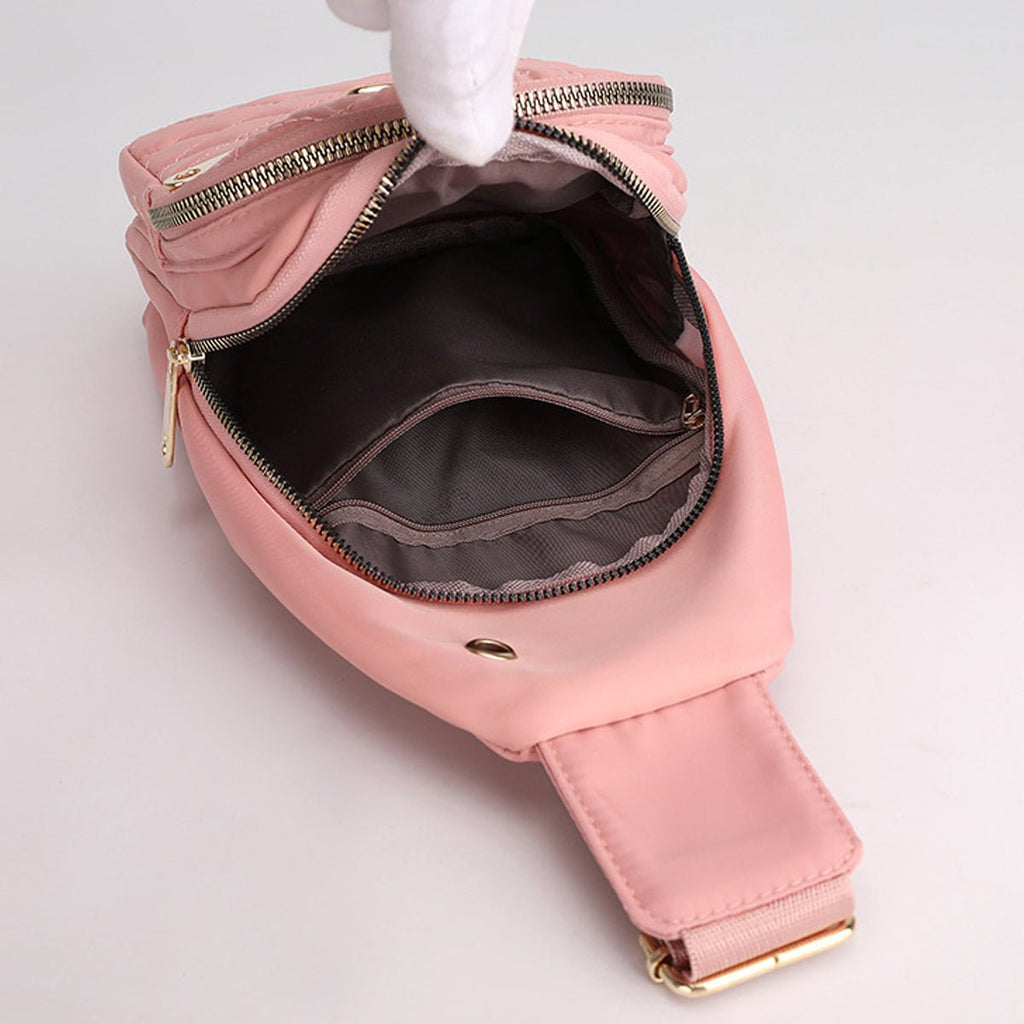 Women's Shoulder Sling Bag - Nylon Adjustable Strap Crossbody Purse