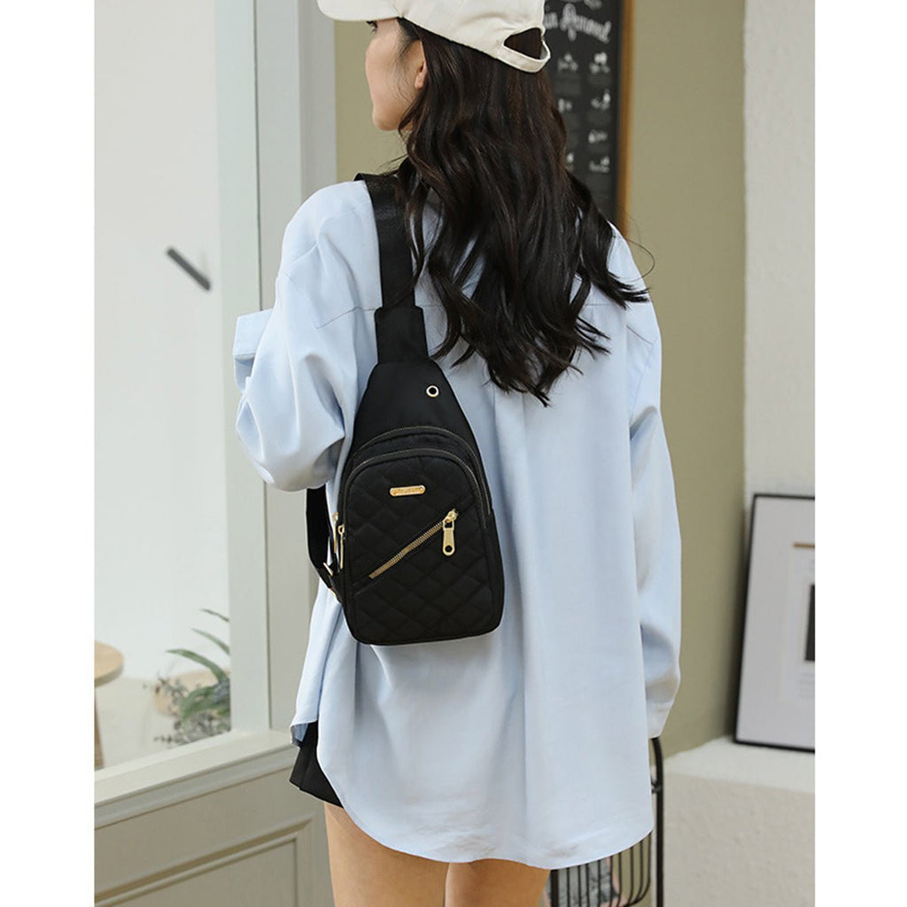 Women's Shoulder Sling Bag - Nylon Adjustable Strap Crossbody Purse