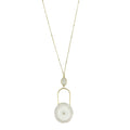 Solar Quartz Eye Necklace Moonstone Pendant Gold Filled Chain Spiritual Jewelry