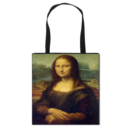 Starry Night / Statue David / Mona Lisa Handbags