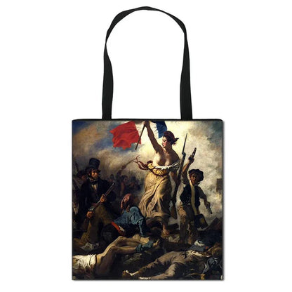 Starry Night / Statue David / Mona Lisa Handbags