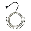 Statement Collar Necklace Cotton Tassel Back Boho Indian-Inspired Flex Chain