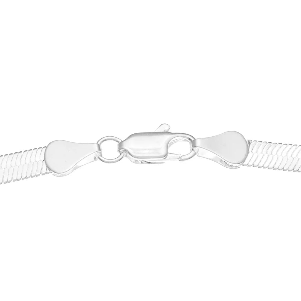 Sterling Silver 925 Herringbone Necklace 18 Inch Chain
